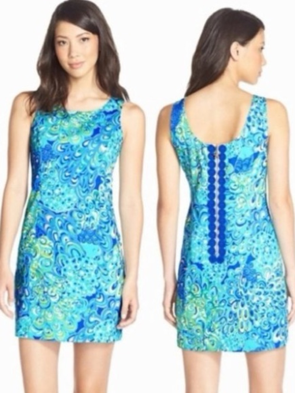 Lilly Pulitzer Cathy Shift Dress in Lilly's Lagoon Sea Blue.
